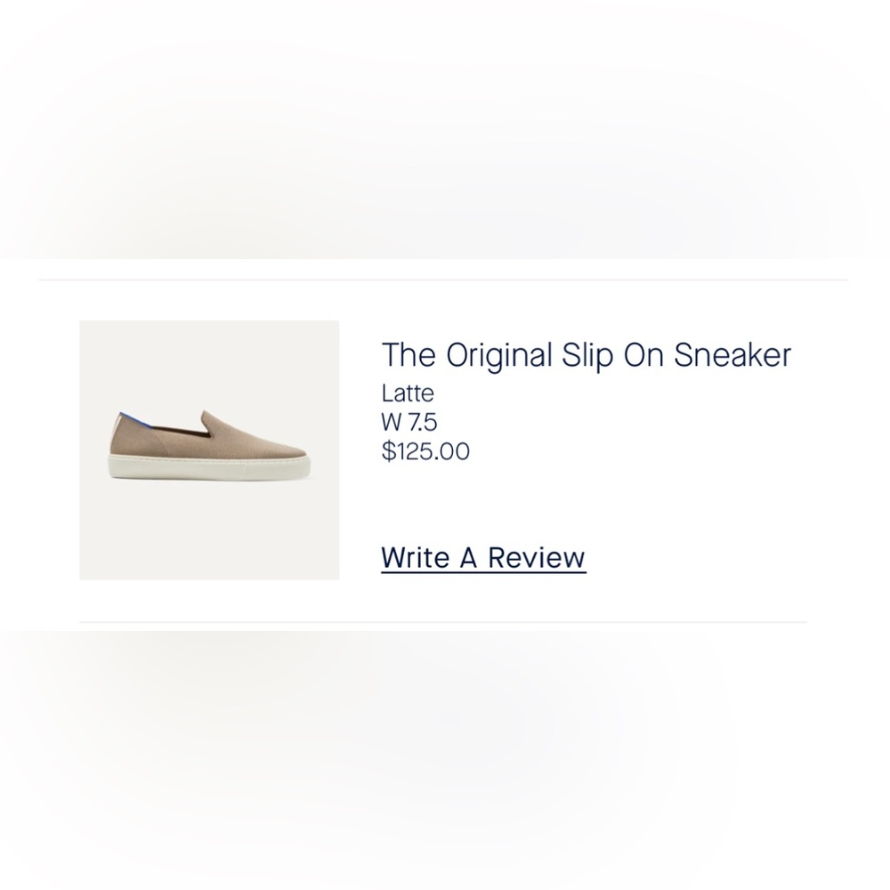 Rothy’s Original Slip On Sneaker Latte size 7.5